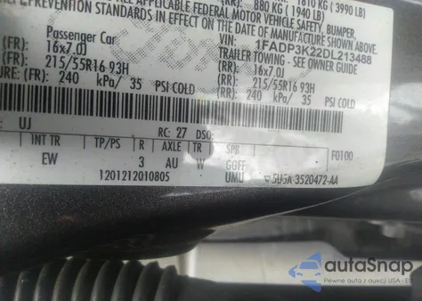 2013 Ford Focus Se из США, поврежденный, VIN 1FADP3K22DL213488